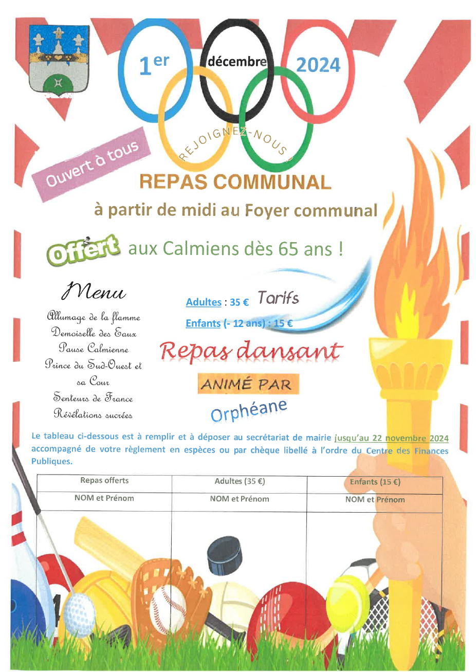 Affiche repas communal 2024