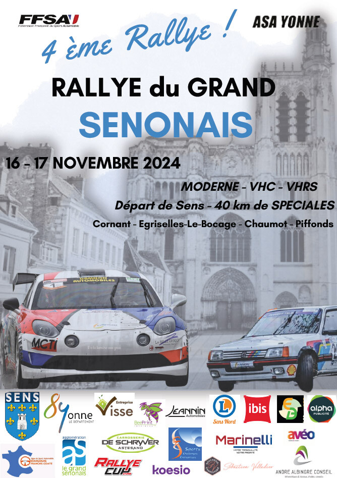 Affiche du Rallye du Grand Senonais 2024